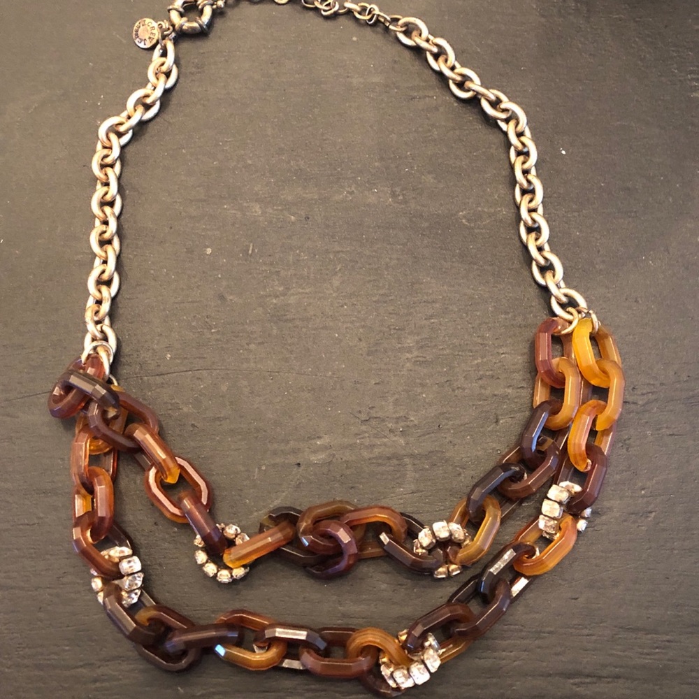 Jcrew Tortoise Necklace with bling Necklace